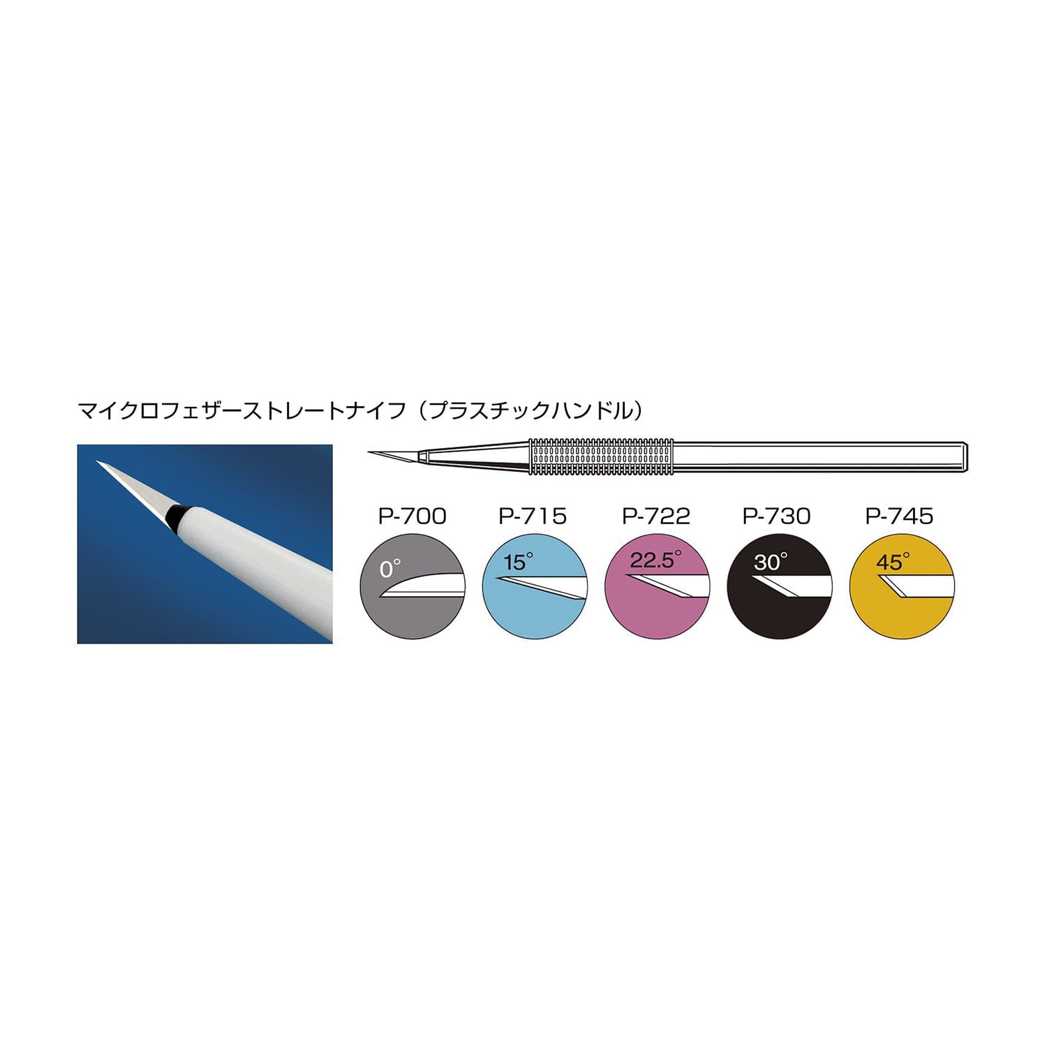 マイクロフェザープラスチックハンドル 23-6060-04 フェザー安全剃刀 P-745(5ホンイリ)