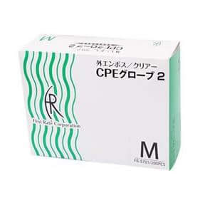 (24-2579-04)ＣＰＥグローブ２（箱タイプ）透明 CPEｸﾞﾛｰﾌﾞ2(ﾊｺ)ﾄｳﾒｲ FR-5701(M)200ﾏｲｲﾘ【1箱単位】【2016年カタログ商品】