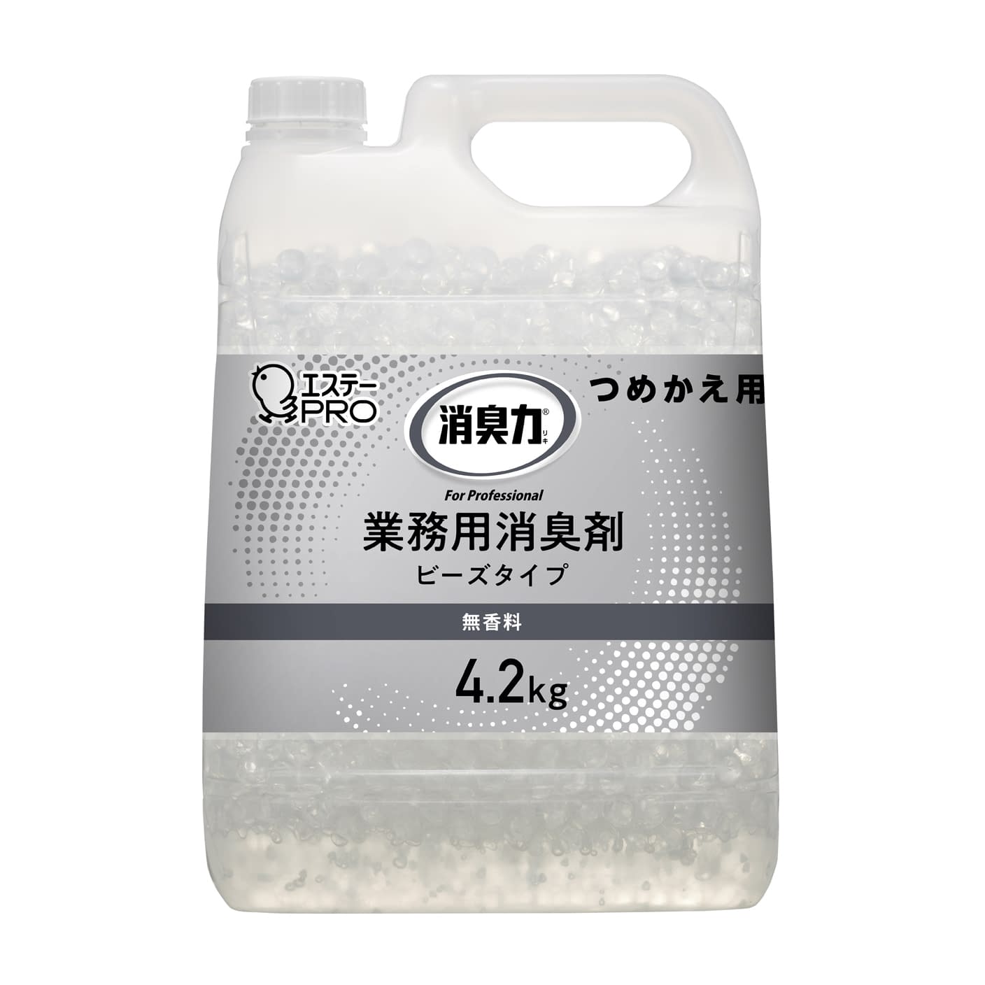 消臭力 業務用 ビーズタイプ 特大 4．2KG ツメカイ ムコウリョウ 消臭剤 25-2216-12ビーズタイプ・特大詰替用・無香料【エステー】FALSE(25-2216-12)