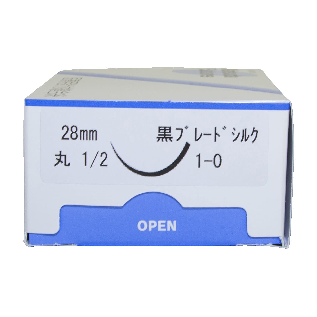 (22-2255-02)針付縫合糸（２８ｍｍ丸針１／２黒ＢＳ M78A1-0BS(75CM)10ｲﾘ ﾊﾘﾂｷﾎｳｺﾞｳｲﾄ28ﾏﾙｸﾛBS【1箱単位】【2019年カタログ商品】