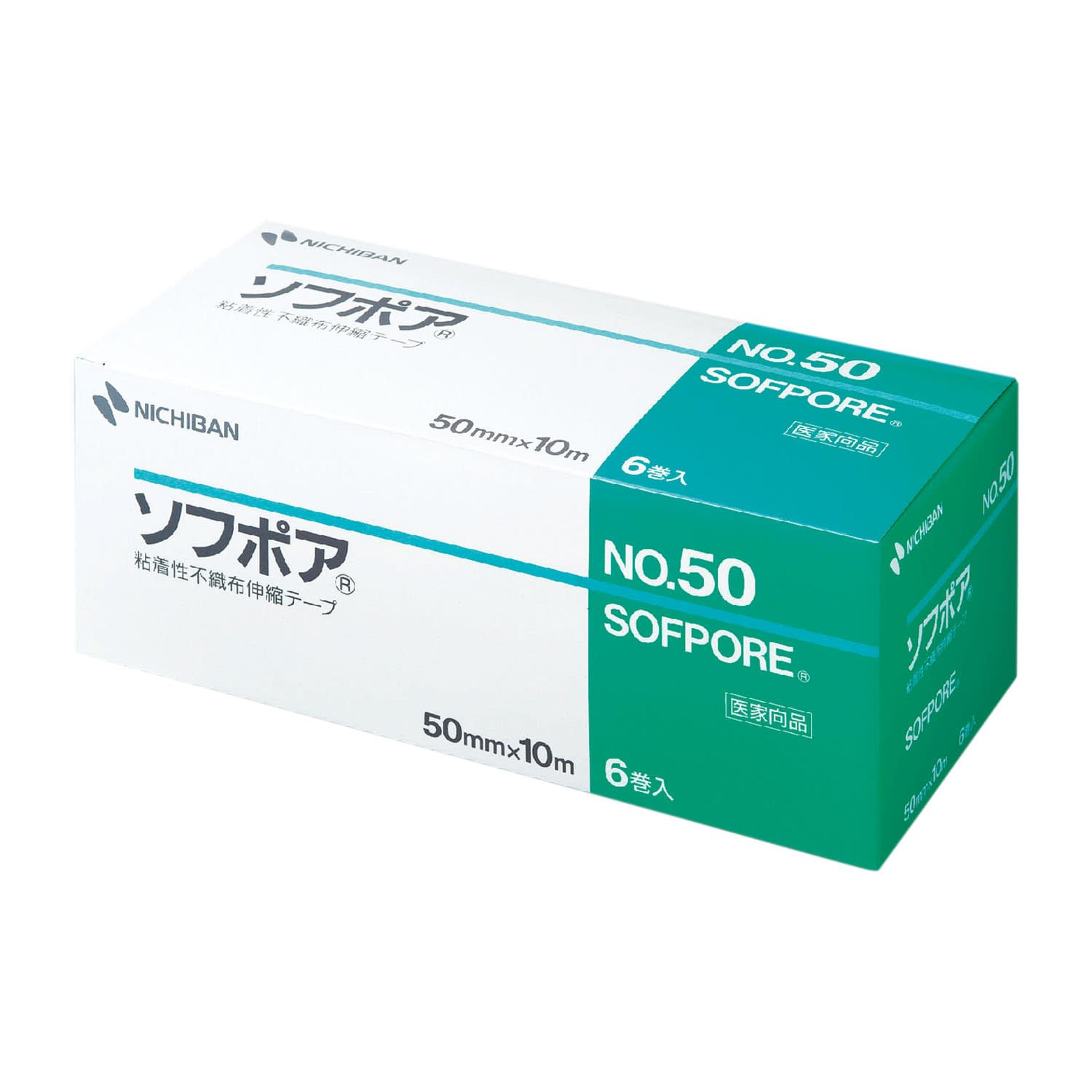 (07-3370-02)ソフポアＮｏ．５０ SFP50(50MMX10M)6ｶﾝ ｿﾌﾎﾟｱ(ニチバン)【1箱単位】【2019年カタログ商品】