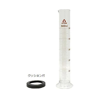 メスシリンダー(ガラス製) 08-2500-09 アロー 500ML